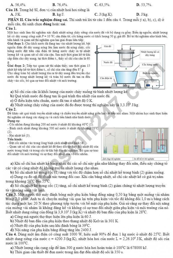 De thi thu tot nghiep mon Ly 2026 lan 2 - Lien truong THPT Bac Ninh