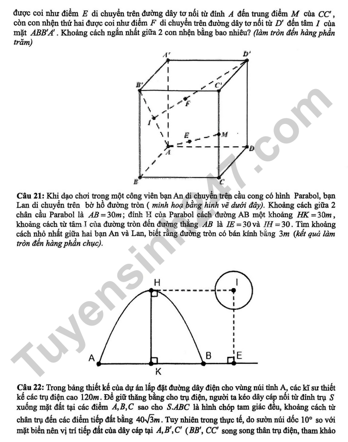 De thi thu tot nghiep THPT 2026 mon Toan - THPT Chuyen Le Thanh Tong (lan 1)