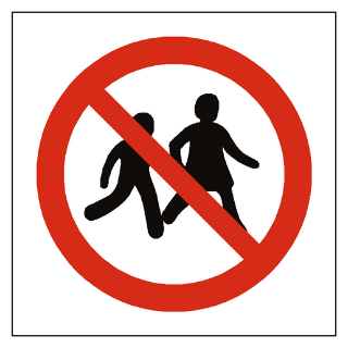 No Children Allowed Symbol Sign | PVC Safety Signs