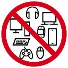 Please No Gadgets Here Icons on Red Prohibition Sign Stock Vector -  Illustration of desktop, prohibited: 270762565