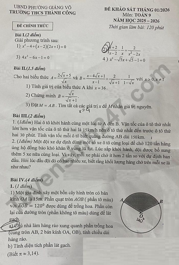 De thi thu vao lop 10 mon Toan 2026 - THCS Thanh Cong