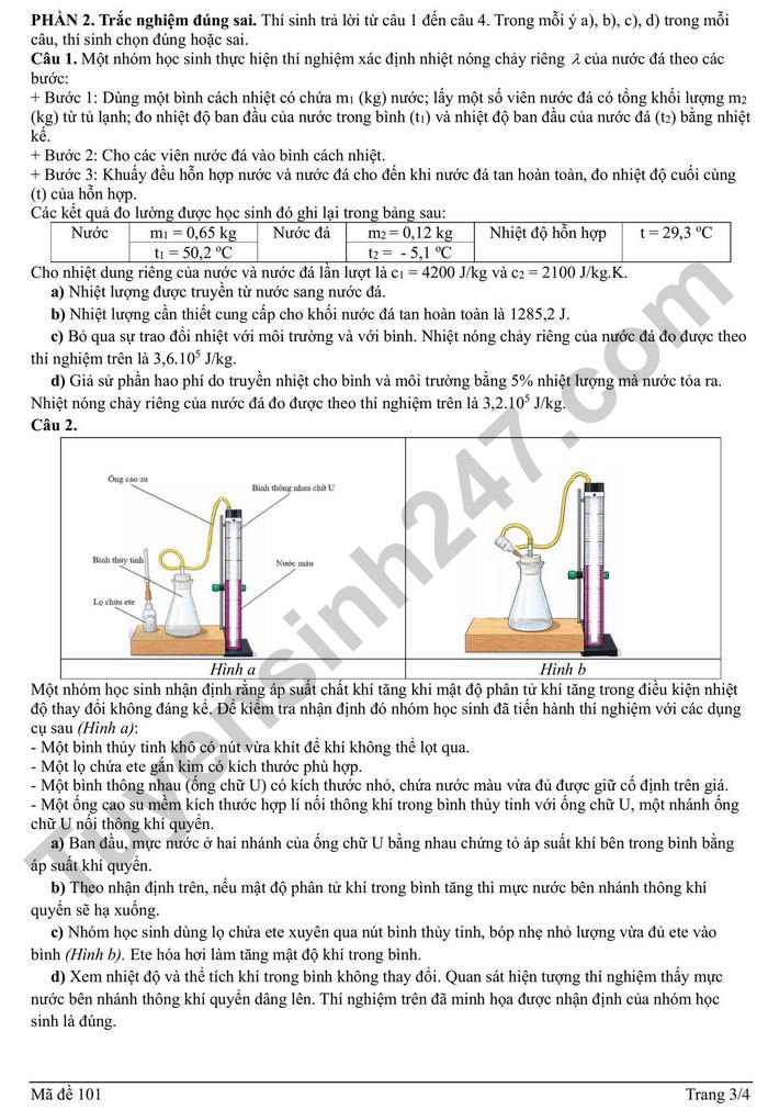 De thi thu tot nghiep THPT 2026 lan 1 mon Ly - Ha Tinh