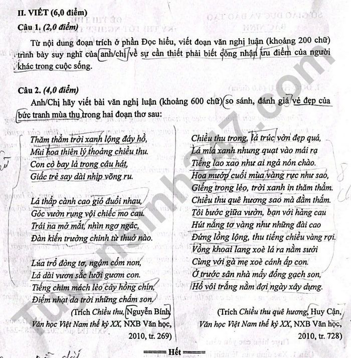 De thi thu tot nghiep THPT 2026 mon Van - Bac Ninh