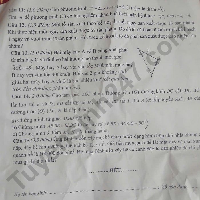 De thi thu vao lop 10 nam 2026 mon Toan - THCS Ly Tu Trong