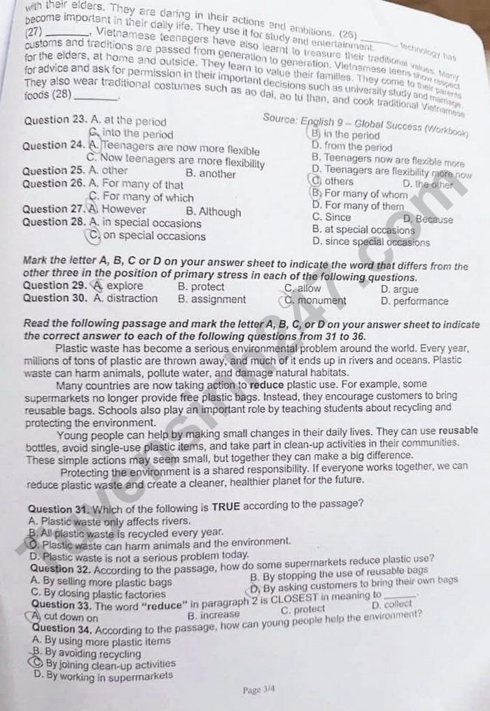 De thi thu vao lop 10 mon Anh 2026 - THPT Chuyen KHTN