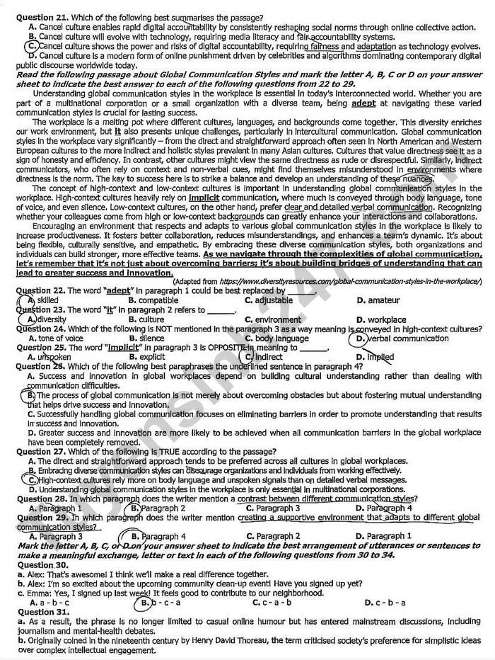 De thi thu tot nghiep THPT 2026 mon Anh - Bac Ninh