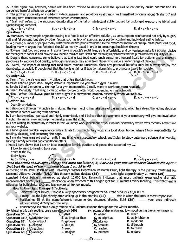 De thi thu tot nghiep THPT 2026 mon Anh - Bac Ninh