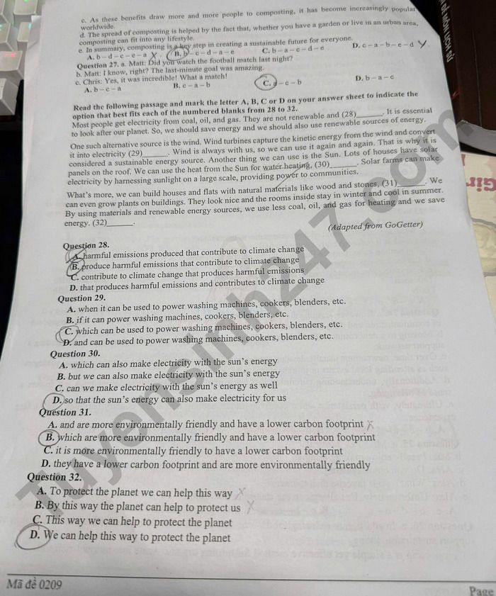 De thi thu tot nghiep THPT 2026 lan 1 mon Anh - Lien truong Nghe An