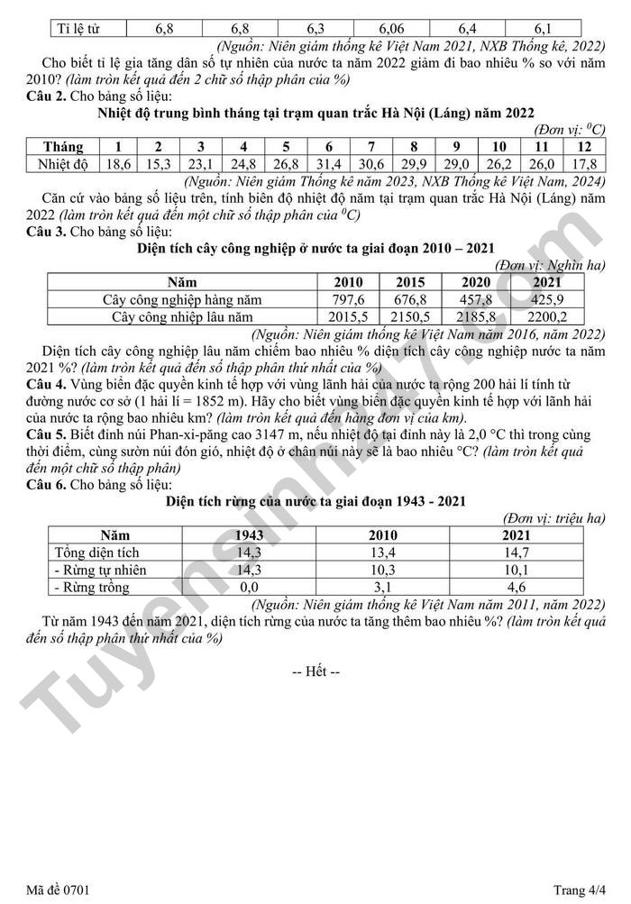 De thi thu TN THPT lan 1 nam 2026 mon Dia - THPT Quynh Luu 2