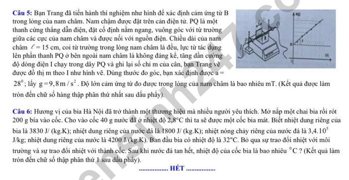 De thi thu tot nghiep THPT mon Ly 2026 - THPT Yen Hoa (lan 1)