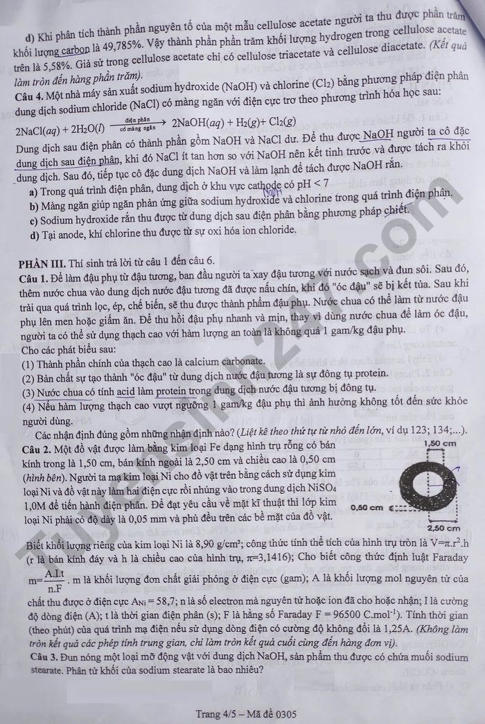 De thi thu tot nghiep THPT nam 2026 mon Hoa - So GDDT Bac Ninh