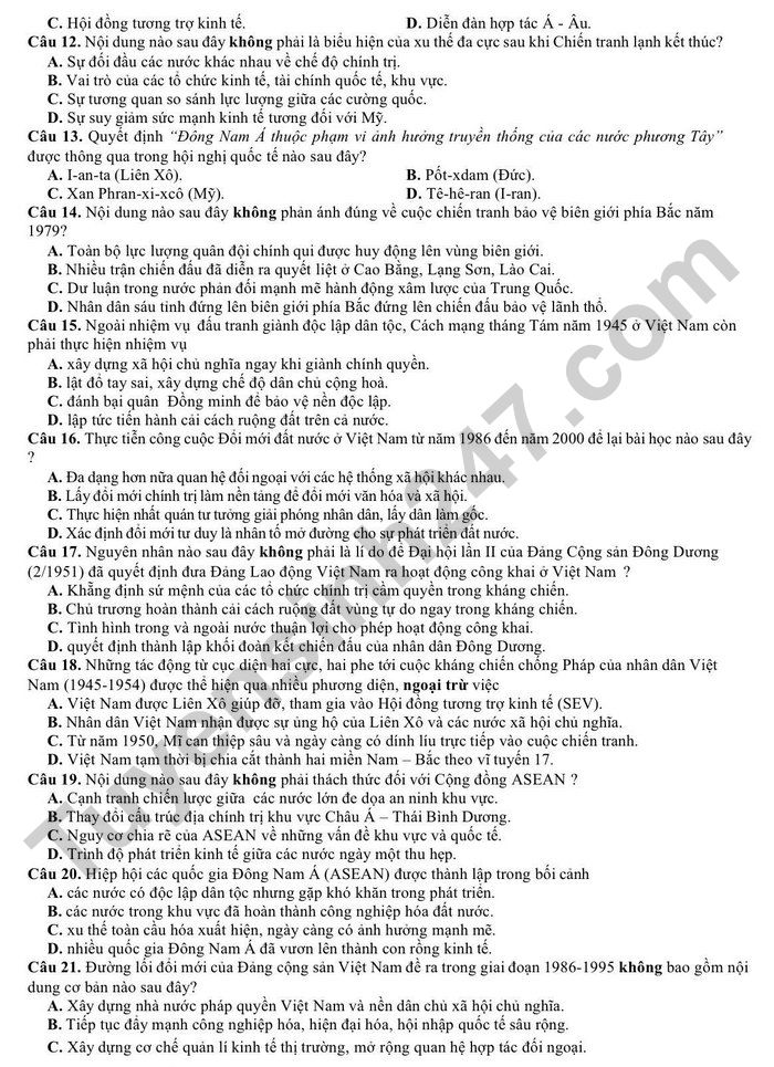 De thi thu mon Su tot nghiep THPT 2026 - Lien truong Da Nang (lan 1)