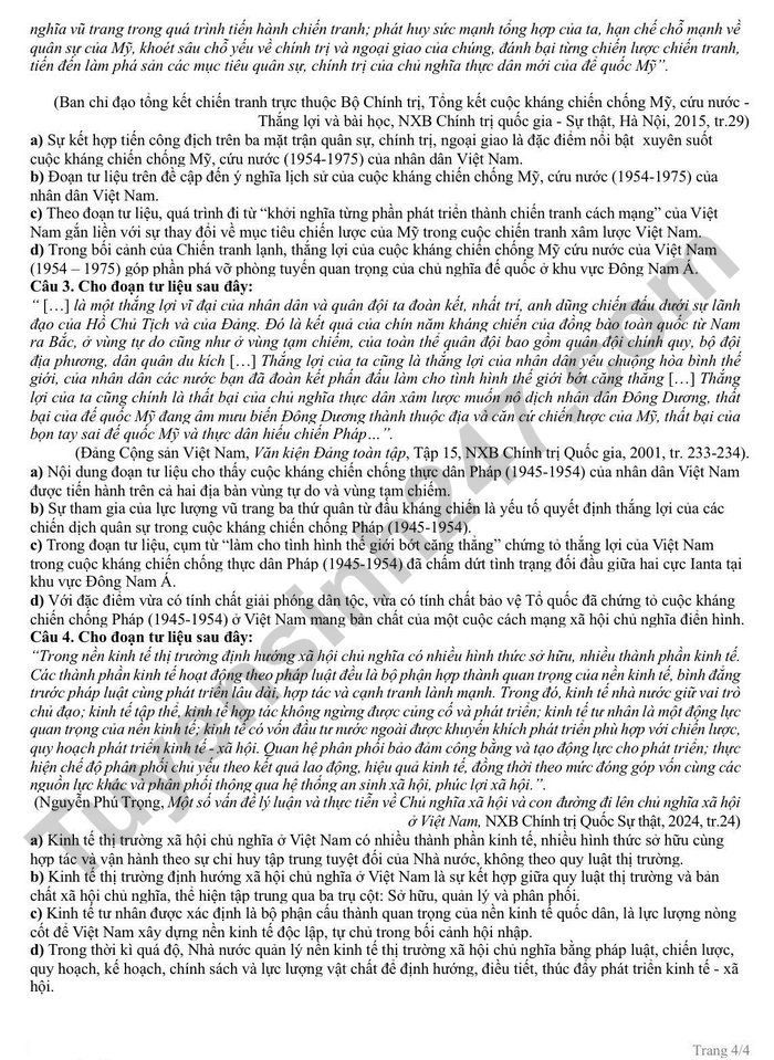 De thi thu TN THPT mon Su 2026 lan 1 - Lien truong Nghe An