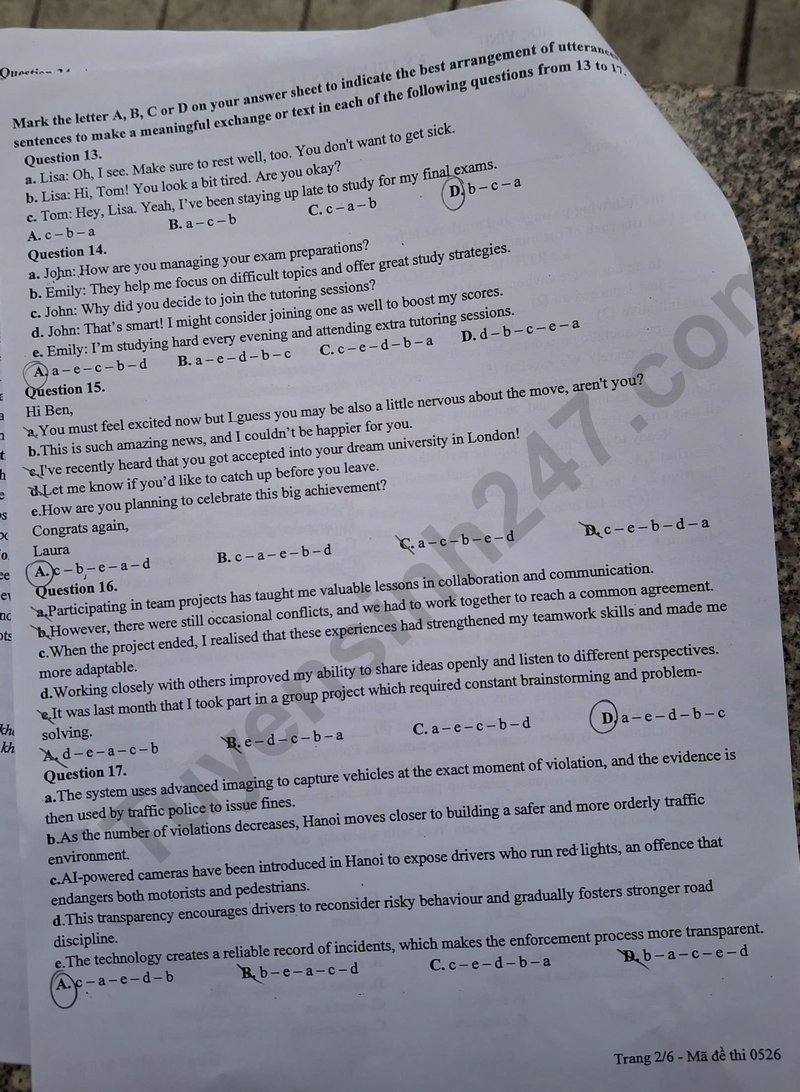 De thi thu tot nghiep THPT mon Anh 2026 - Chuyen DH Vinh lan 1