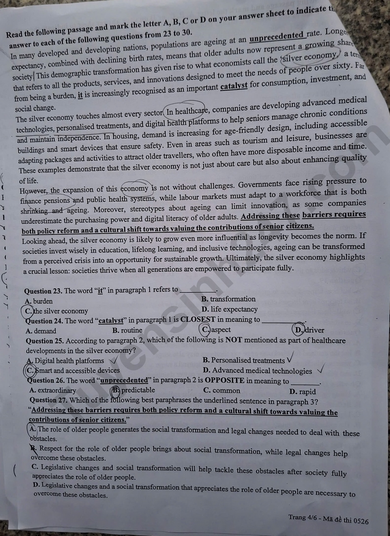 De thi thu tot nghiep THPT mon Anh 2026 - Chuyen DH Vinh lan 1