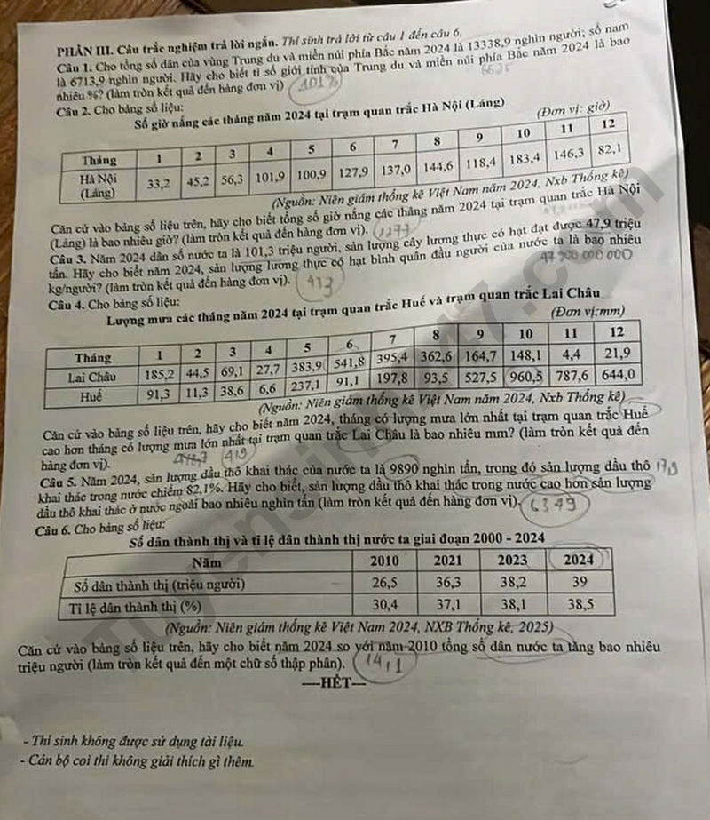 De thi thu tot nghiep THPT mon Dia 2026 - Chuyen DH Vinh lan 1