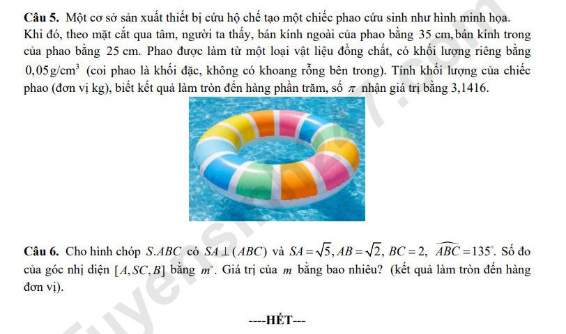 De thi thu tot nghiep THPT mon Toan 2026 - Chuyen DH Vinh lan 1