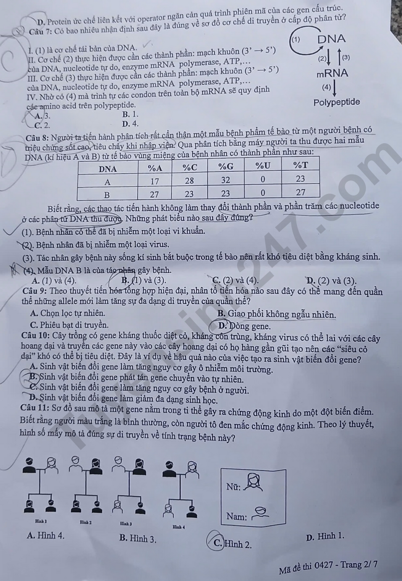 De thi thu tot nghiep THPT mon Sinh 2026 - Chuyen DH Vinh lan 1
