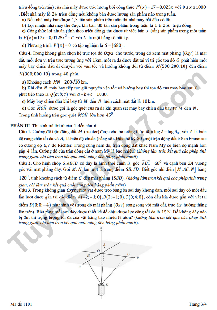 De thi thu tot nghiep THPT 2026 mon Toan lan 1 - Lien truong THPT Ha Noi