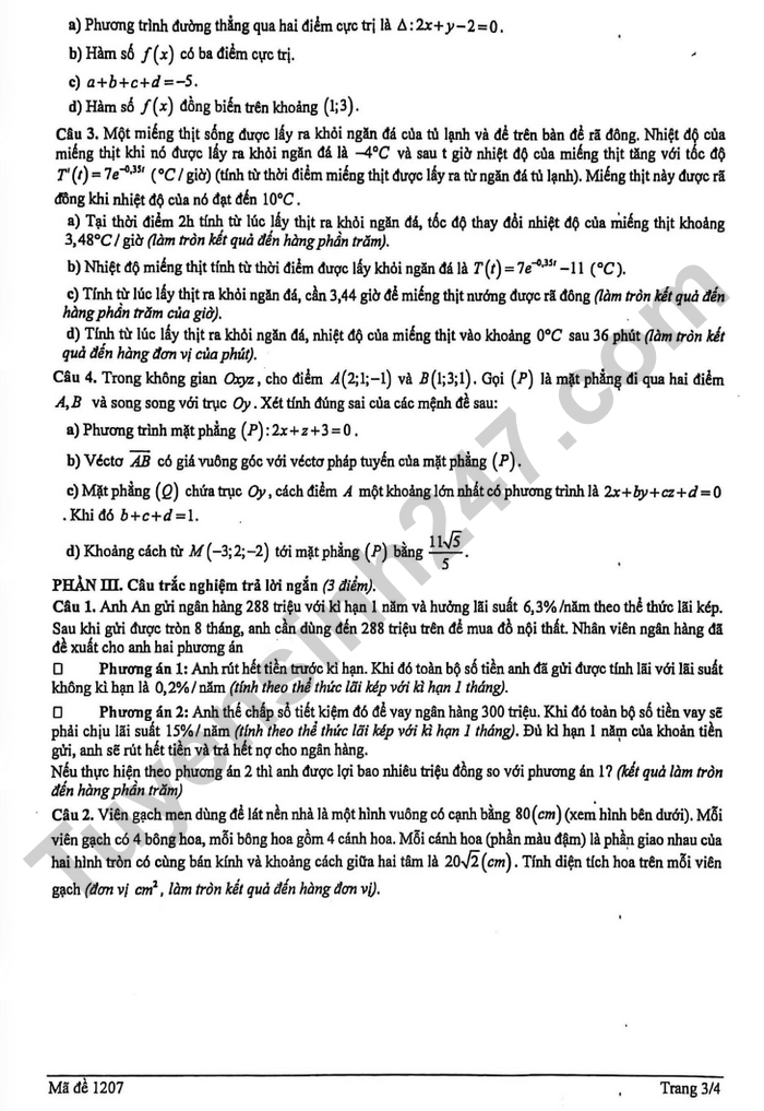 De thi thu TN THPT 2026 mon Toan lan 2 - THPT Tran Phu Hoan Kiem