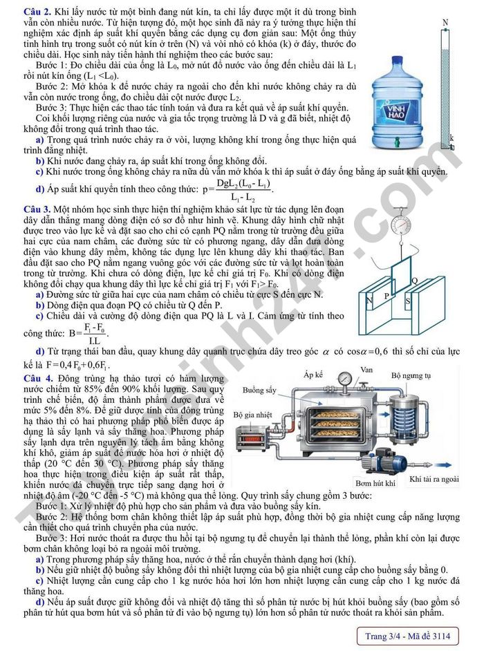 De thi thu tot nghiep THPT 2026 mon Ly - Lien truong THPT Nghe An