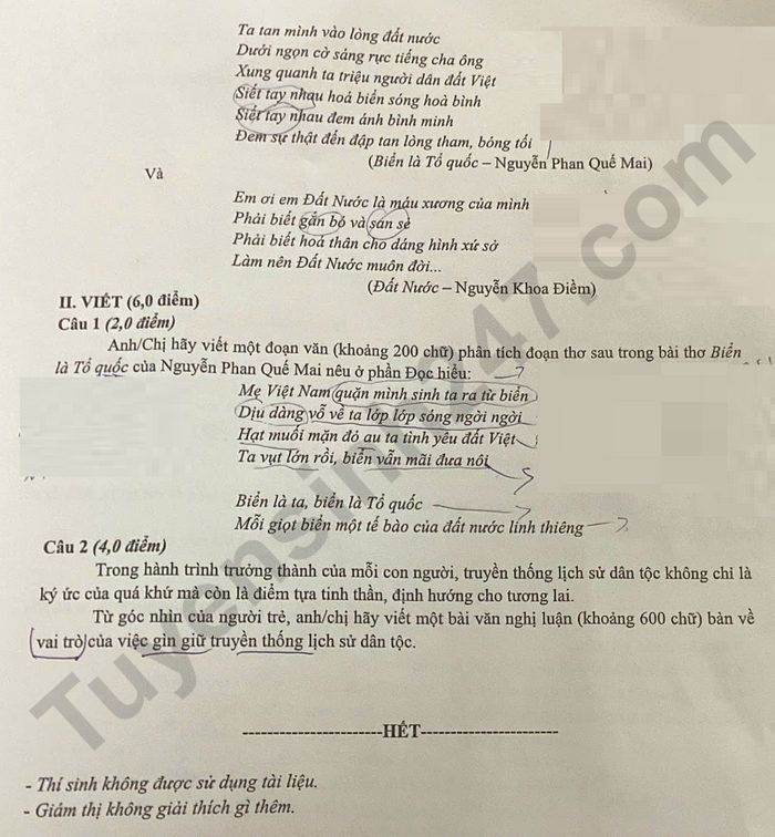 De thi thu tot nghiep THPT 2026 mon Van lan 1 - tinh Thai Nguyen