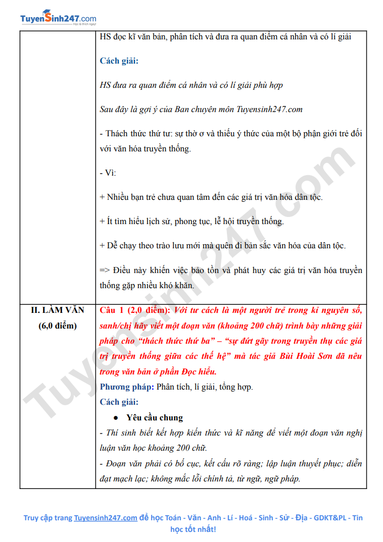 Huong dan giai De thi khao sat mon Van lop 12 - So GD Ha Noi 2026