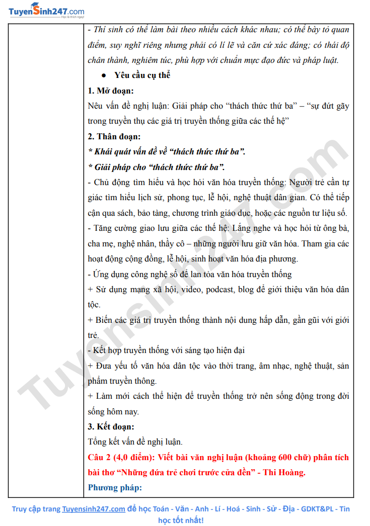 Huong dan giai De thi khao sat mon Van lop 12 - So GD Ha Noi 2026