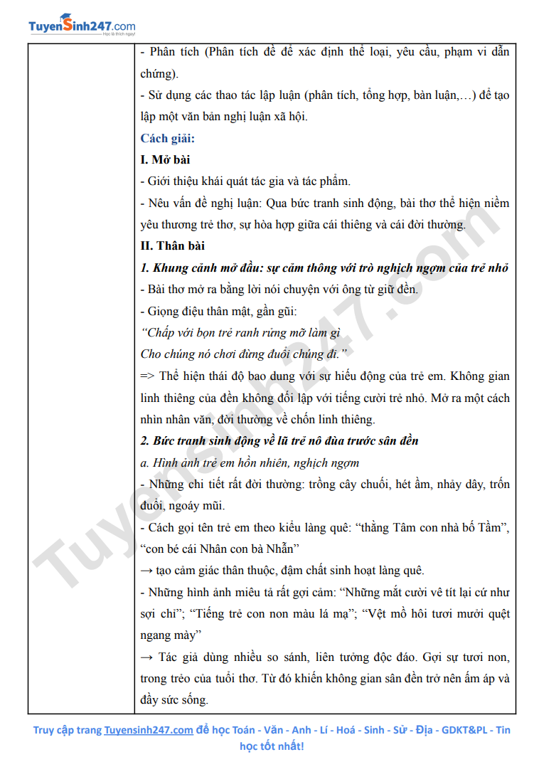 Huong dan giai De thi khao sat mon Van lop 12 - So GD Ha Noi 2026