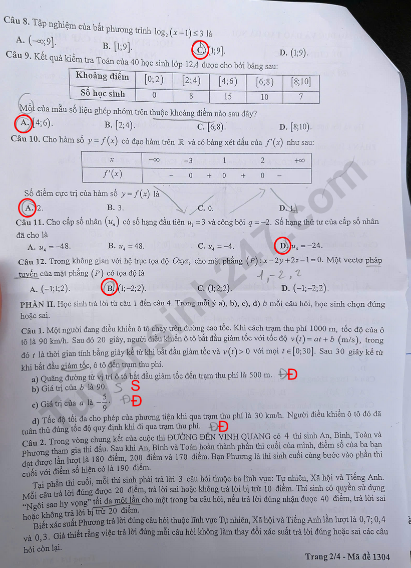 Huong dan giai De thi khao sat lop 12 mon Toan 2026 - So GD Ha Noi