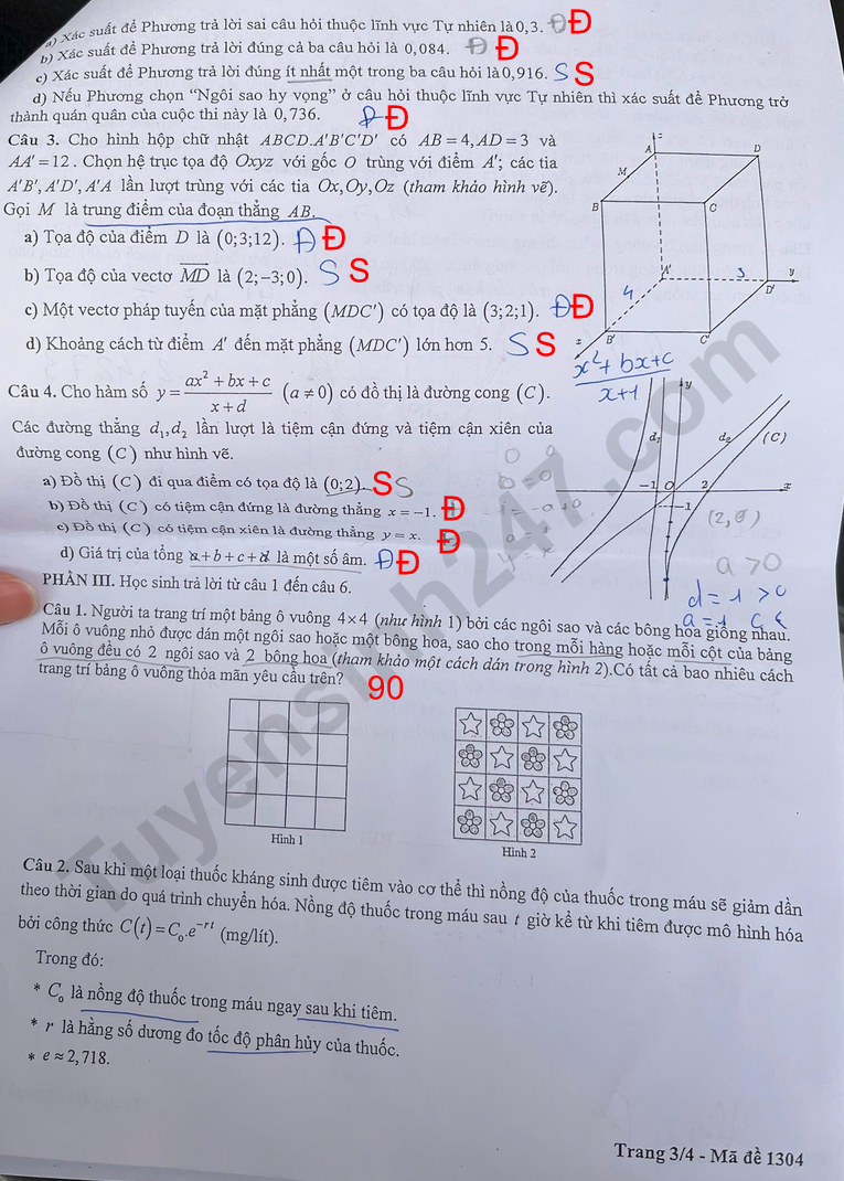 Huong dan giai De thi khao sat lop 12 mon Toan 2026 - So GD Ha Noi