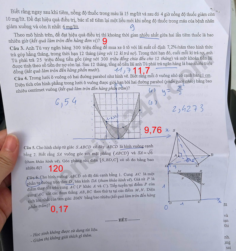 Huong dan giai De thi khao sat lop 12 mon Toan 2026 - So GD Ha Noi
