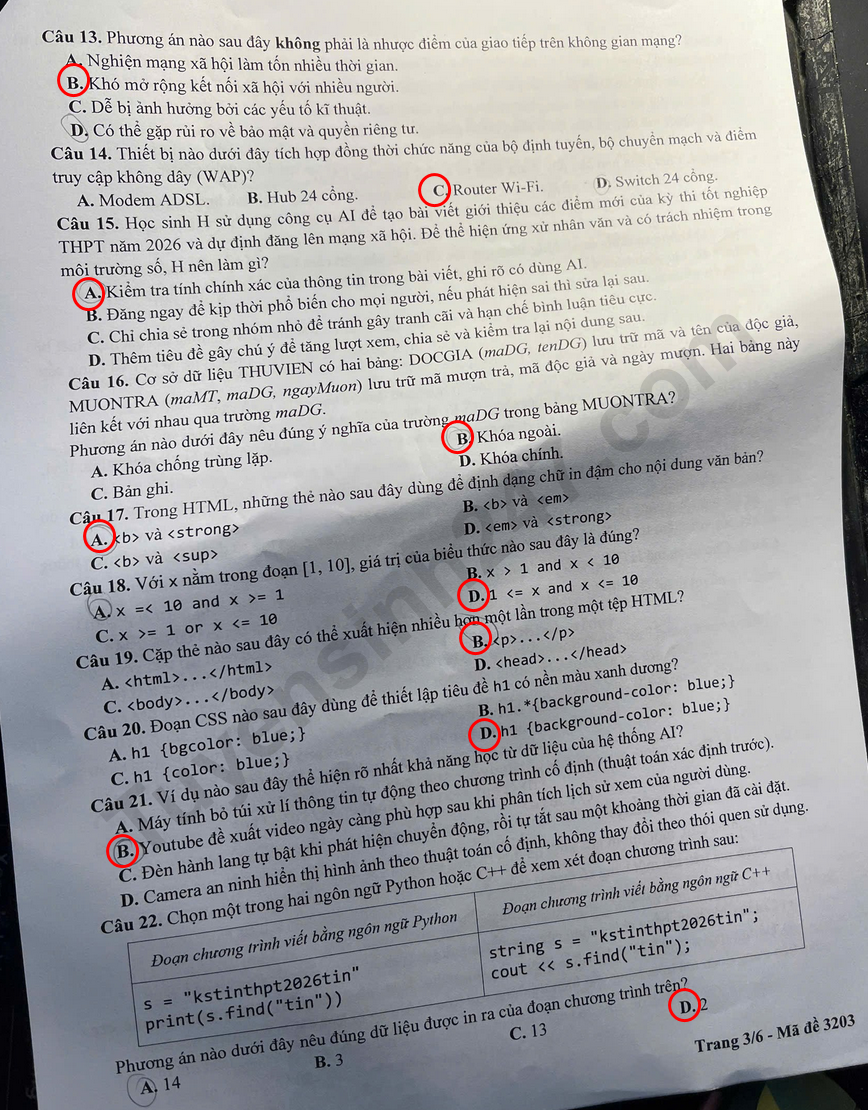 Huong dan giai mon Tin de thi khao sat lop 12 - Ha Noi 2026