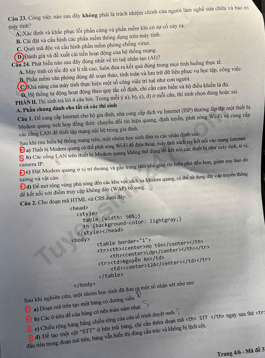 Huong dan giai mon Tin de thi khao sat lop 12 - Ha Noi 2026