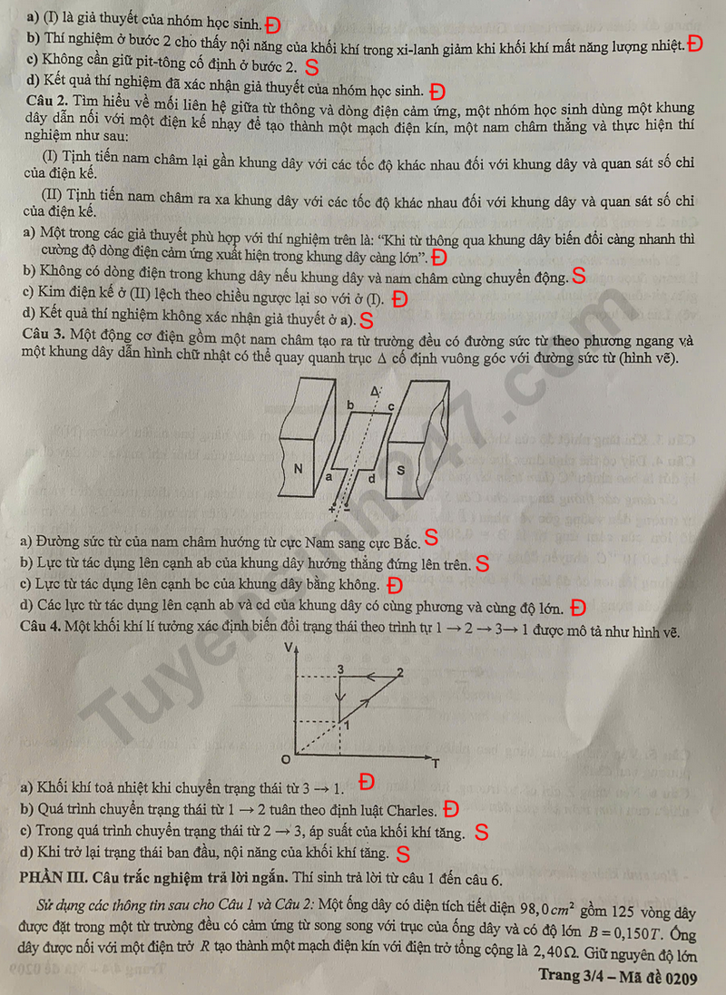Huong dan giai De thi khao sat lop 12 mon Ly 2026 - So GD Ha Noi