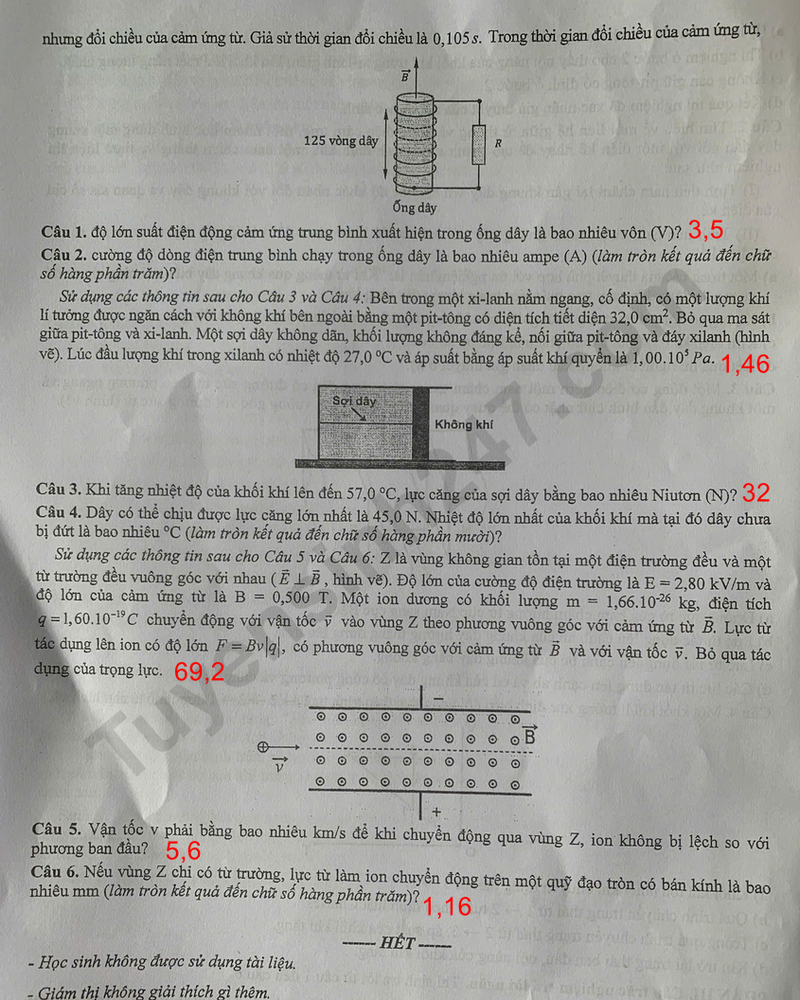 Huong dan giai De thi khao sat lop 12 mon Ly 2026 - So GD Ha Noi