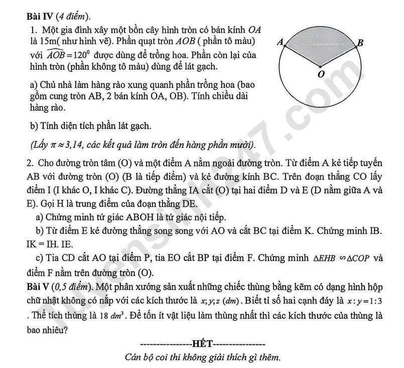 De thi giua ki 2 lop 9 mon Toan 2026 - THCS Nam Tu Liem