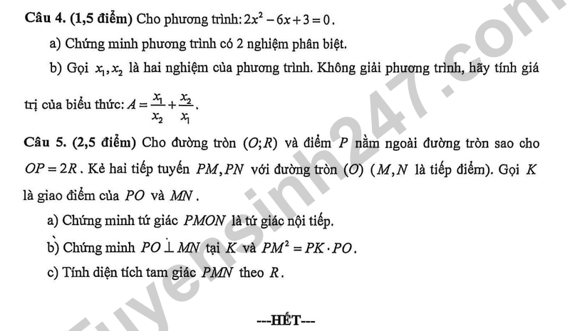 De giua hoc ki 2 Toan 9 truong Quoc te A Chau – TP HCM nam 2026
