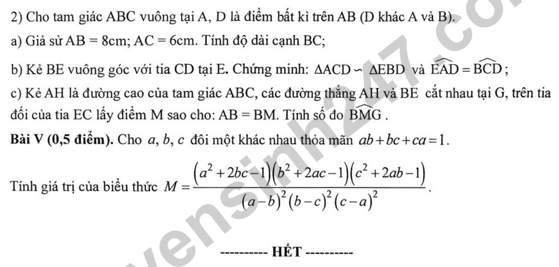 De giua hoc ki 2 Toan 8 truong THCS Phan Chu Trinh nam 2026