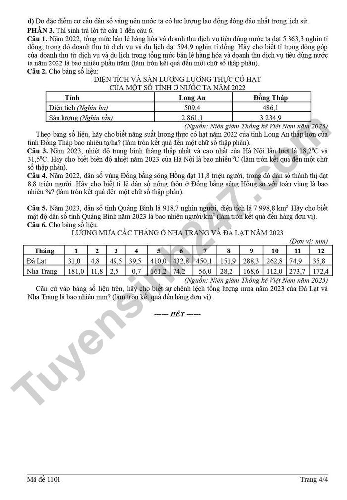 De thi thu tot nghiep THPT 2026 mon Dia - THPT Tho Xuan 5