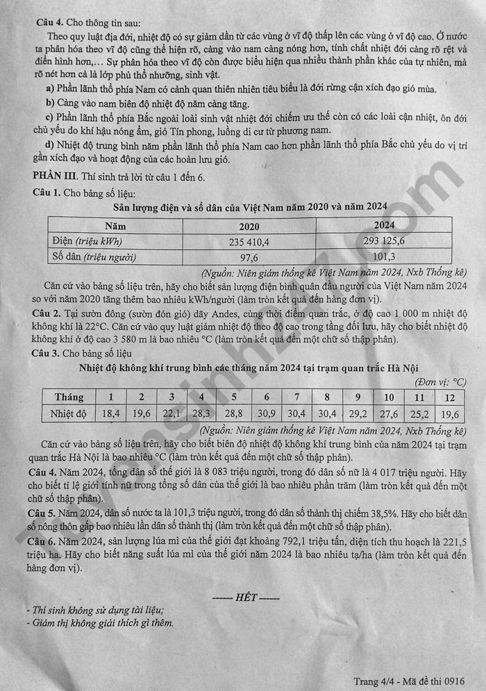 De thi thu mon Dia tot nghiep THPT 2026 lan 1 - So GD Tuyen Quang