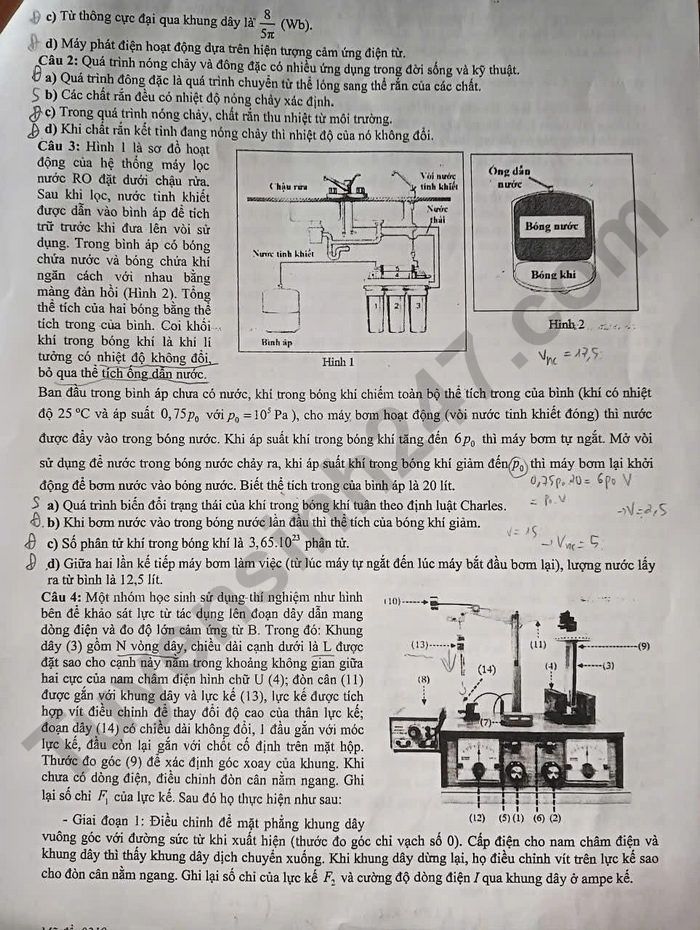 De thi thu TN THPT 2026 lan 1 mon Ly - Cum truong THPT, GDTX, GDNN Bac Ninh