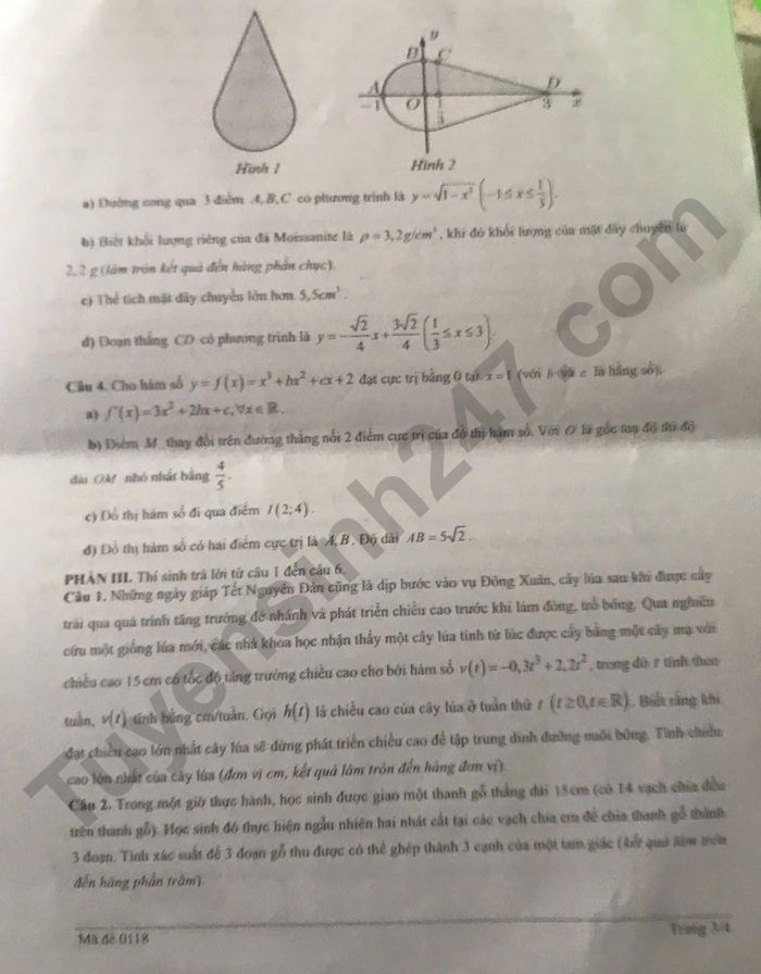 De thi thu TN THPT 2026 mon Toan - Cum truong THPT, TT GDTX, GDNN Bac Ninh lan 1