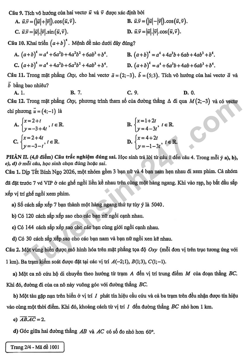 De giua ky 2 Toan 10 truong THPT Chau Van Liem nam 2026