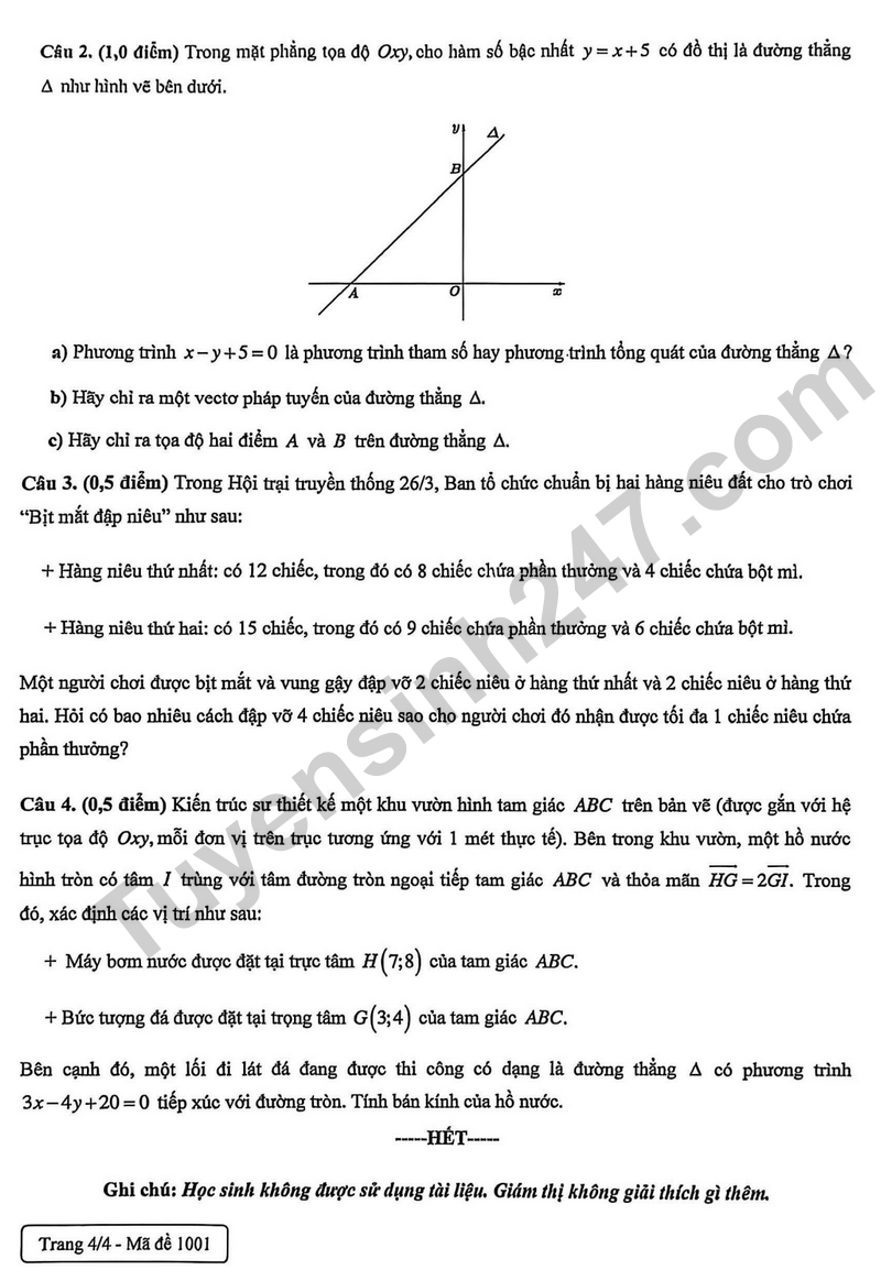 De giua ky 2 Toan 10 truong THPT Chau Van Liem nam 2026
