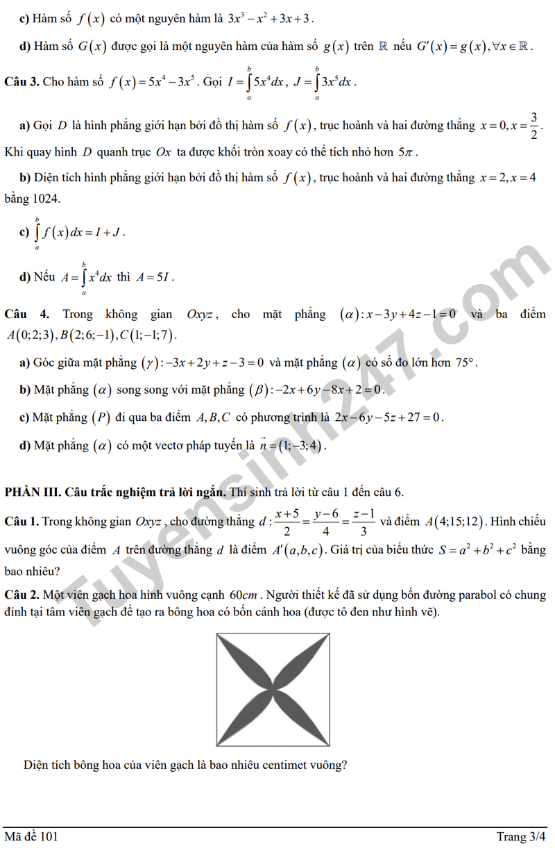 De giua hoc ki 2 Toan 12 truong THPT Mac Dinh Chi nam 2026 (Co dap an)