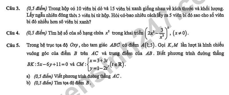 De giua hoc ky 2 Toan 10 truong THPT Tran Phu – Ha Noi nam 2026