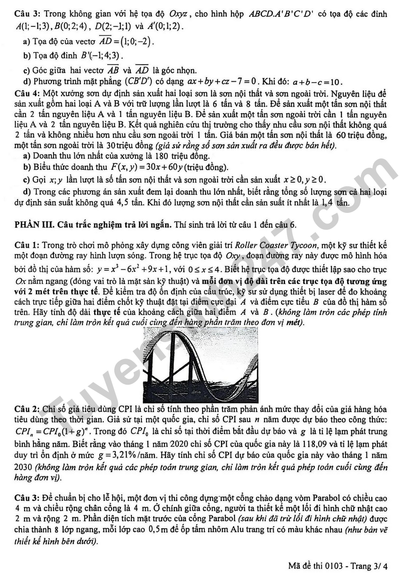 De thi thu tot nghiep THPT 2026 mon Toan lan 1 so GD&DT Hung Yen (Co dap an)