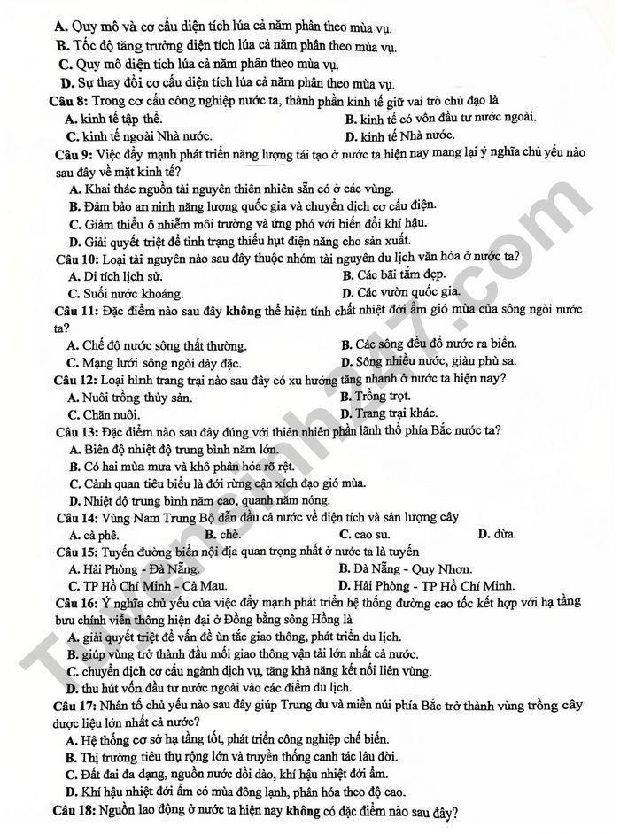 De thi thu mon Dia tot nghiep THPT 2026 - So GD Hung Yen