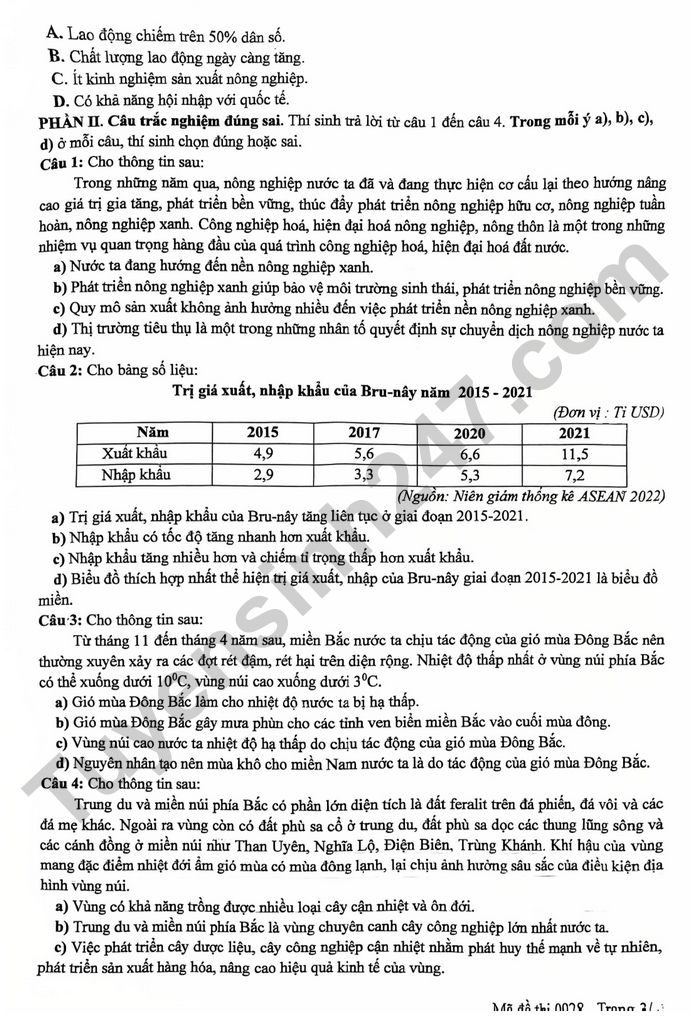 De thi thu mon Dia tot nghiep THPT 2026 - So GD Hung Yen